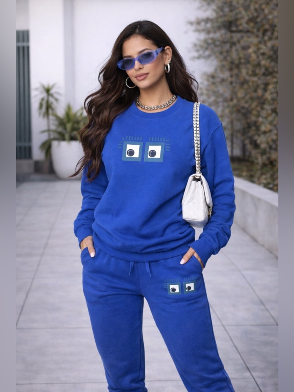 🦋FENDI -  Royal Blue Knitwear Sweatsuit